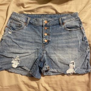 Maurices High Rise Denim Short Mid Wash